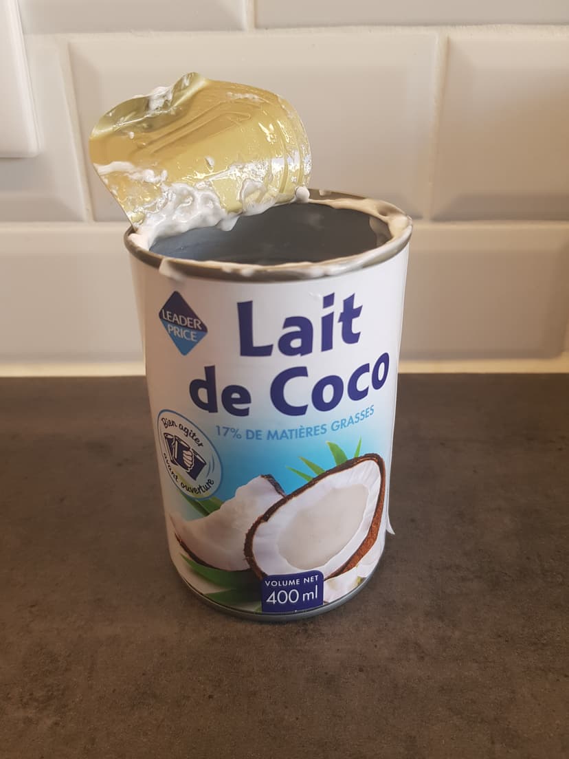 Lait de coco 17% de matières grasses